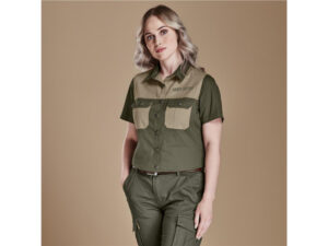 Ladies Short Sleeve Serengeti 2-Tone Bush Shirt