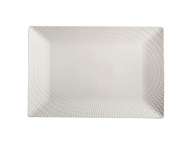 White Basics Diamonds Rectangular Platter